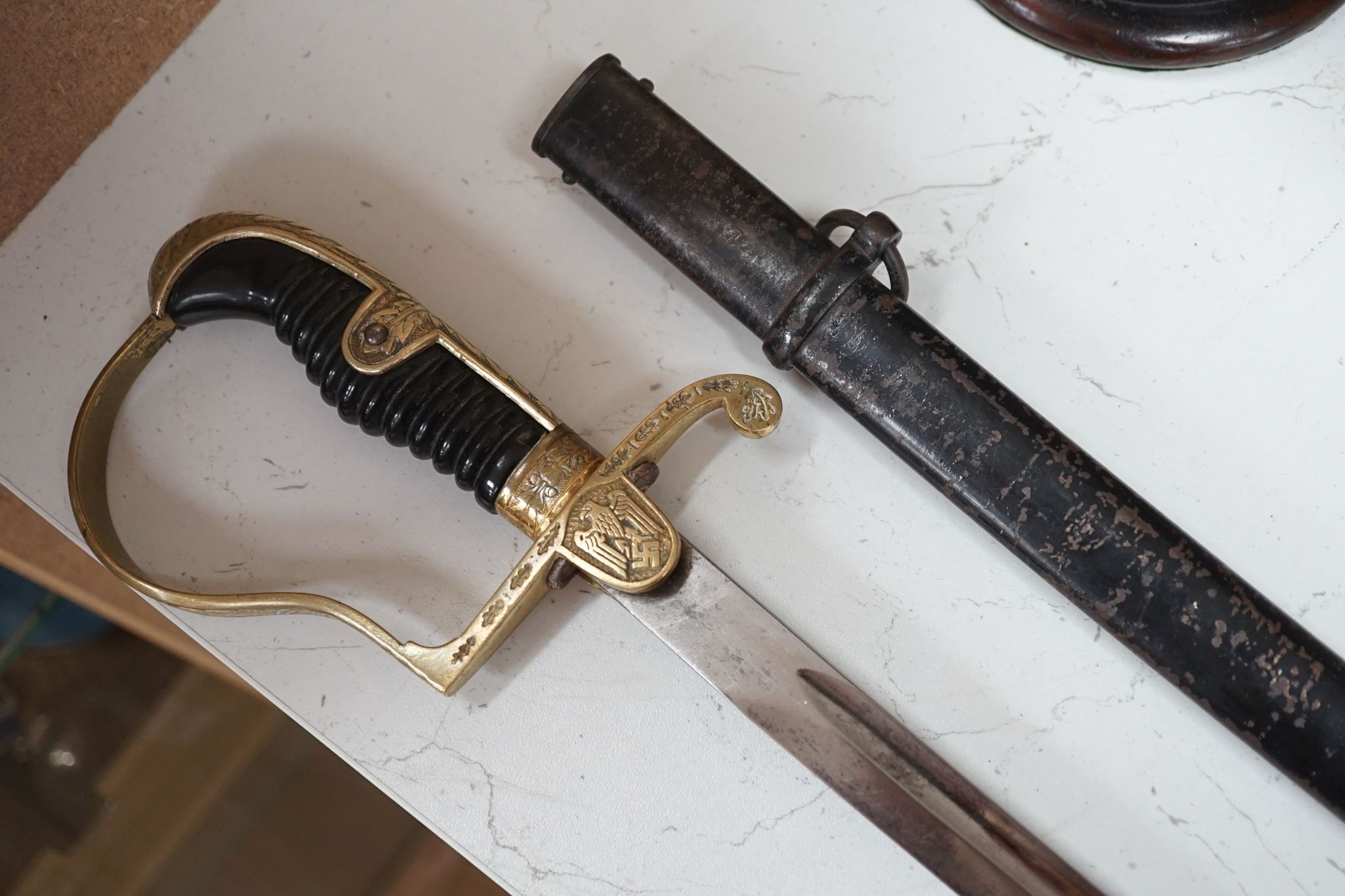 A German WWII army officer's sword, maker Alcoso